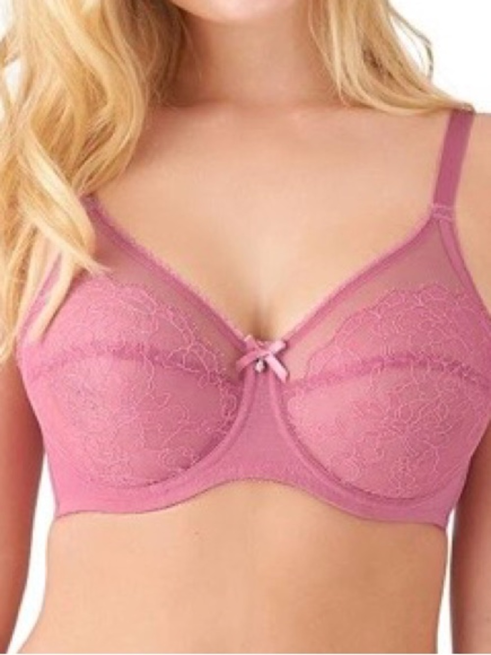 Wacoal Retro Chic Full Figure Underwire Bra Dusty Rose Pink 36DD   NWT